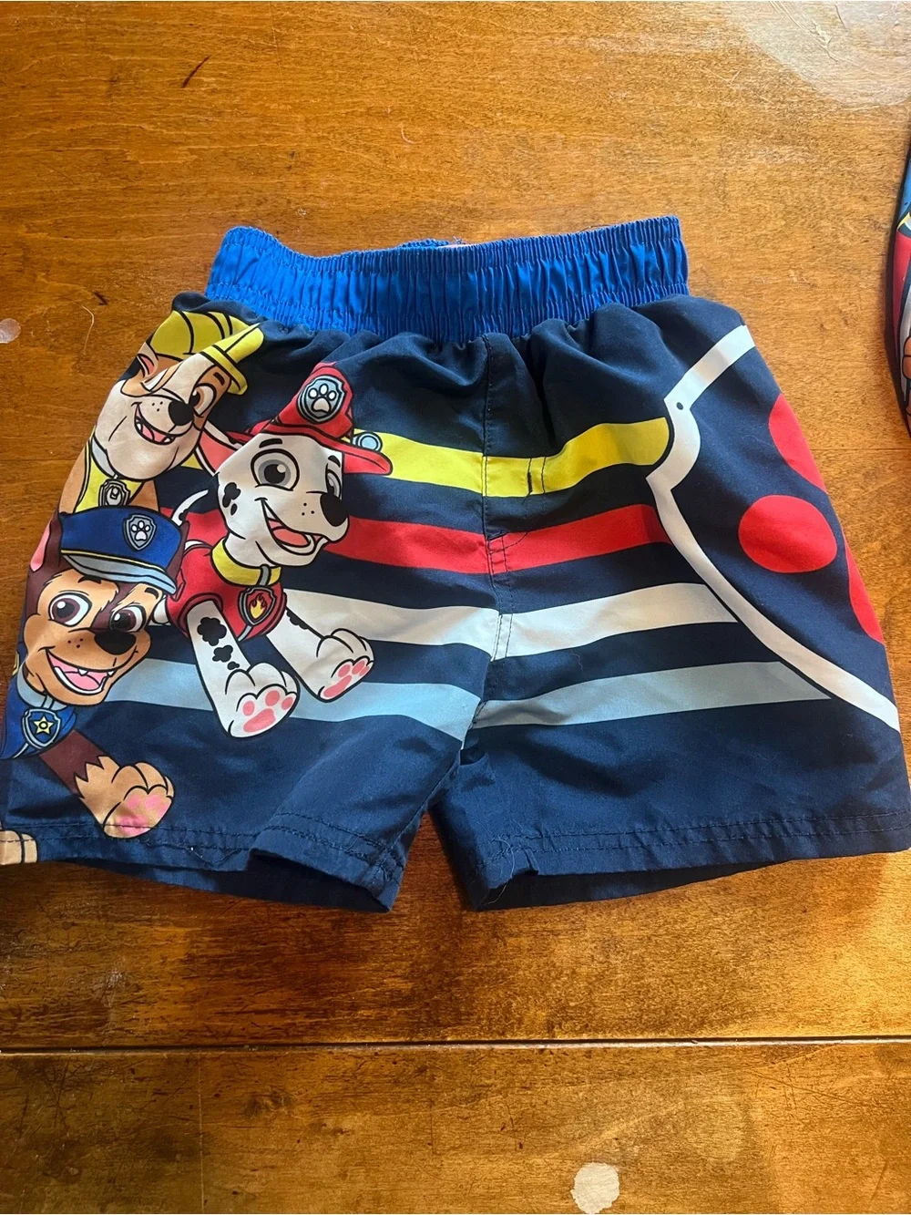 Paw Patrol Rash Guard Swim Set Boys Size 3T Blue Marshall Chase Swim Trunks
